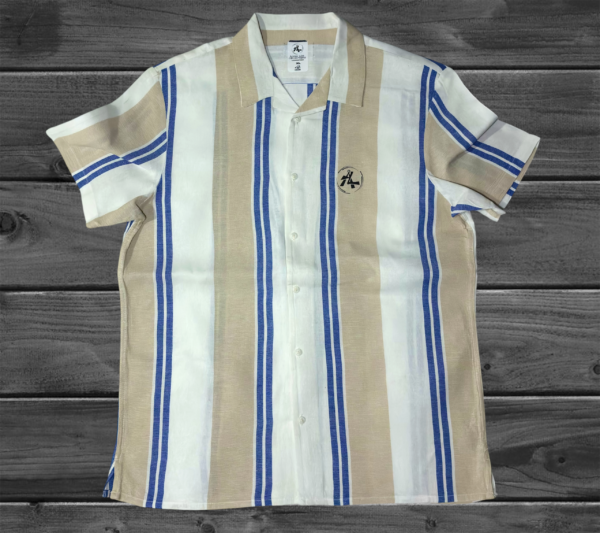 Beigy-Blue Stripy knit