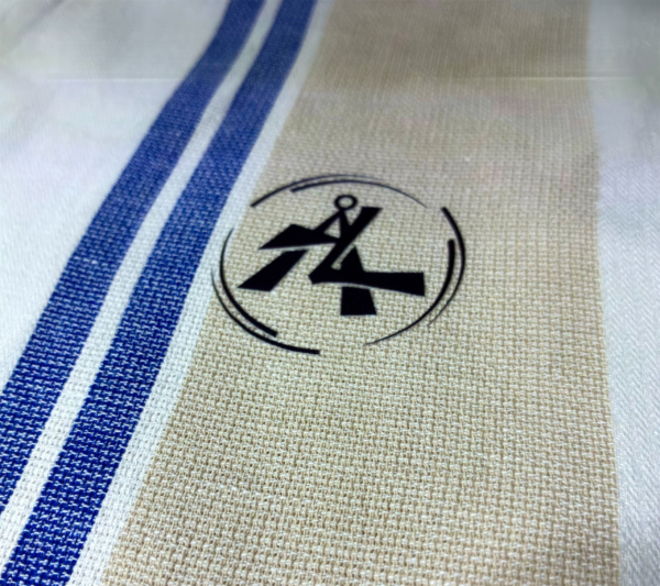 Beigy-Blue Stripy knit