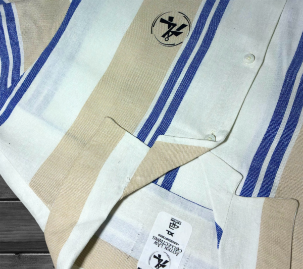 Beigy-Blue Stripy knit