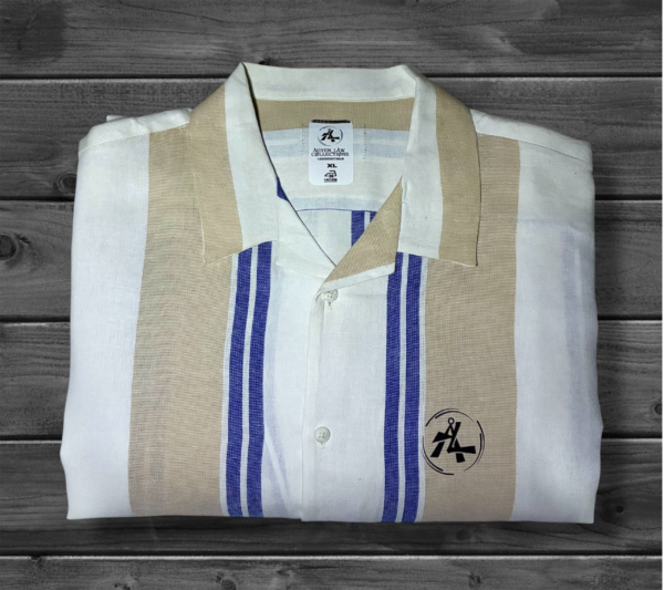 Beigy-Blue Stripy knit