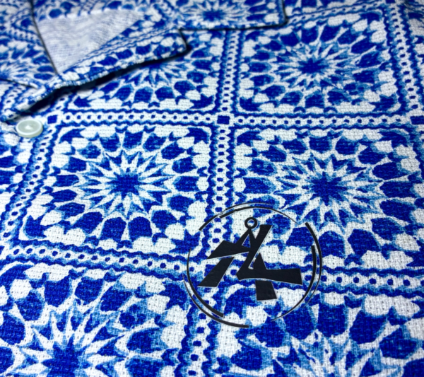 Blue Floral knit