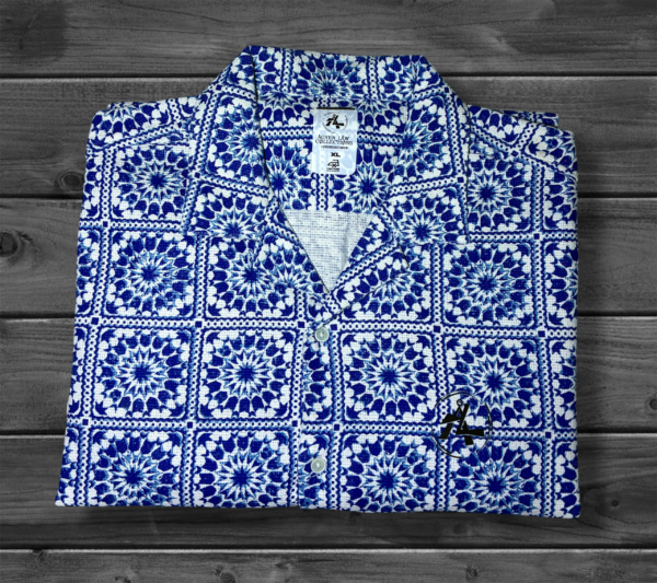 Blue Floral knit